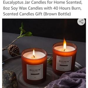 One 8 oz soy long burning candle